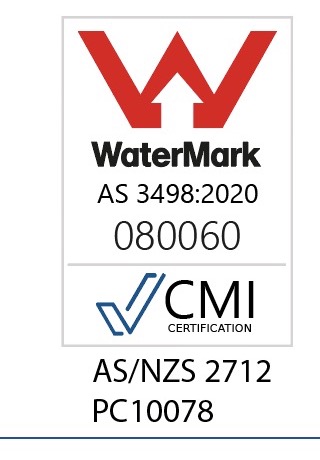 Working-sample WaterMark WM080060 and CMI PC10078 certification marks